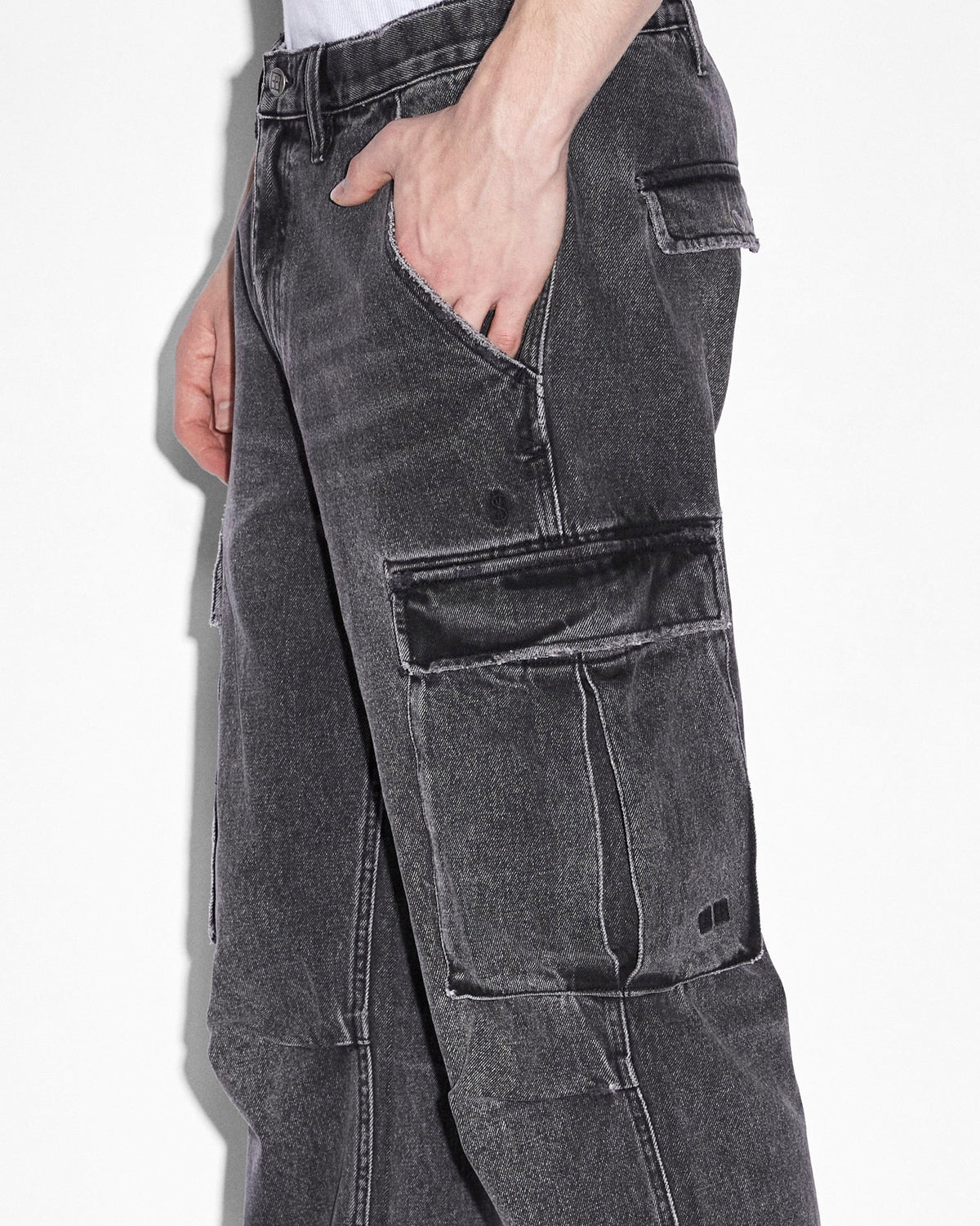 MENS RIOT CARGO PANT ANGST BLACK PANTS