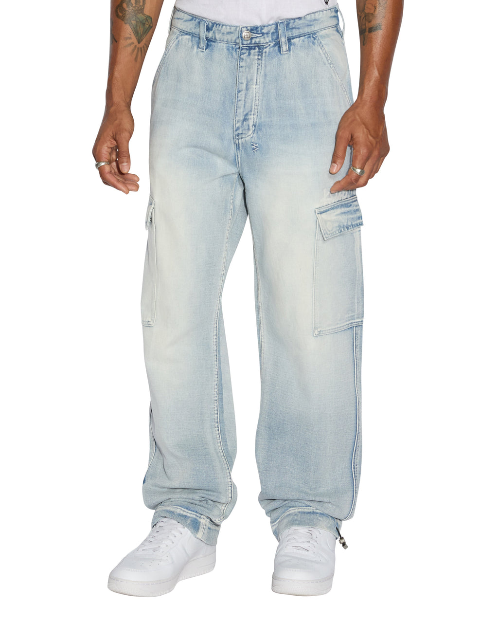 MENS RIOT CARGO PANT BLUE ICE PANTS