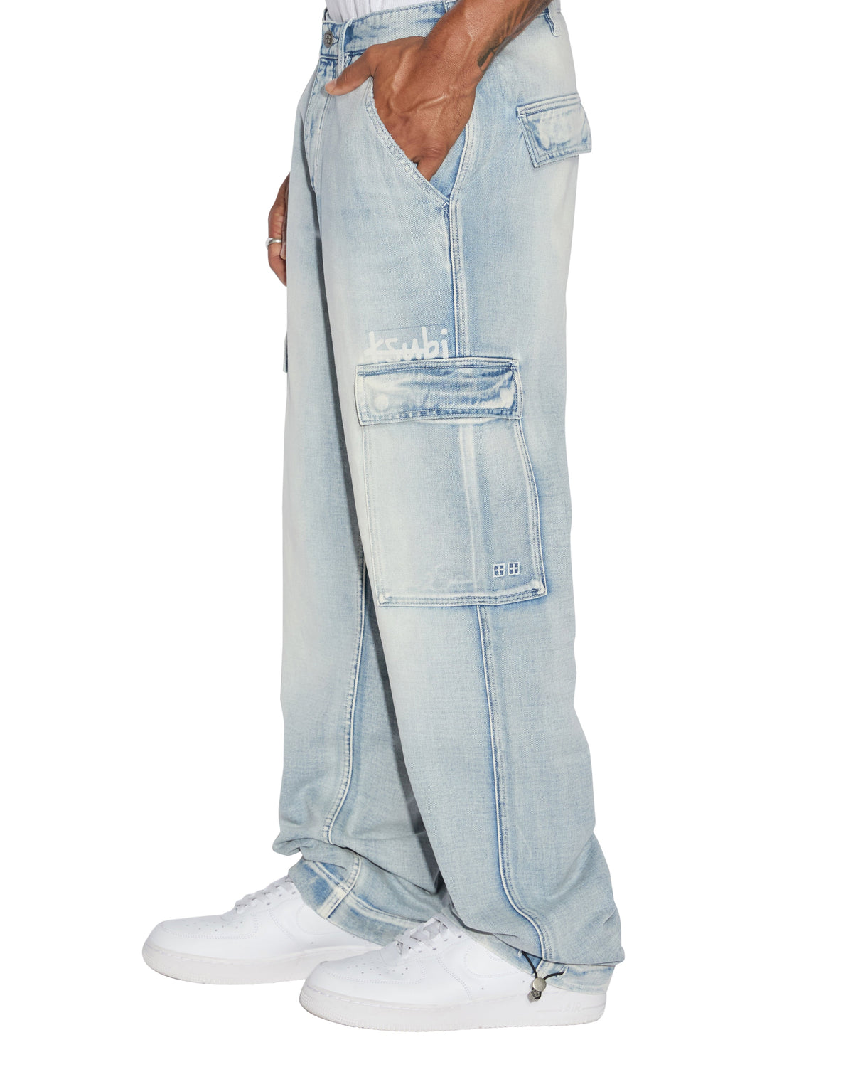 MENS RIOT CARGO PANT BLUE ICE PANTS