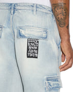 MENS RIOT CARGO PANT BLUE ICE PANTS