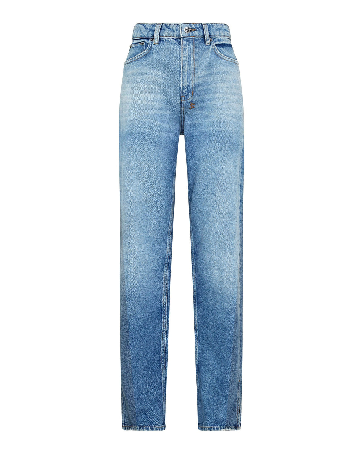 Womens Playback Splits Tru Vintage Straight Denim Jeans - Denim