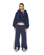 WOMENS OH G HOODIE CROPPED INK BLUE FLEECE