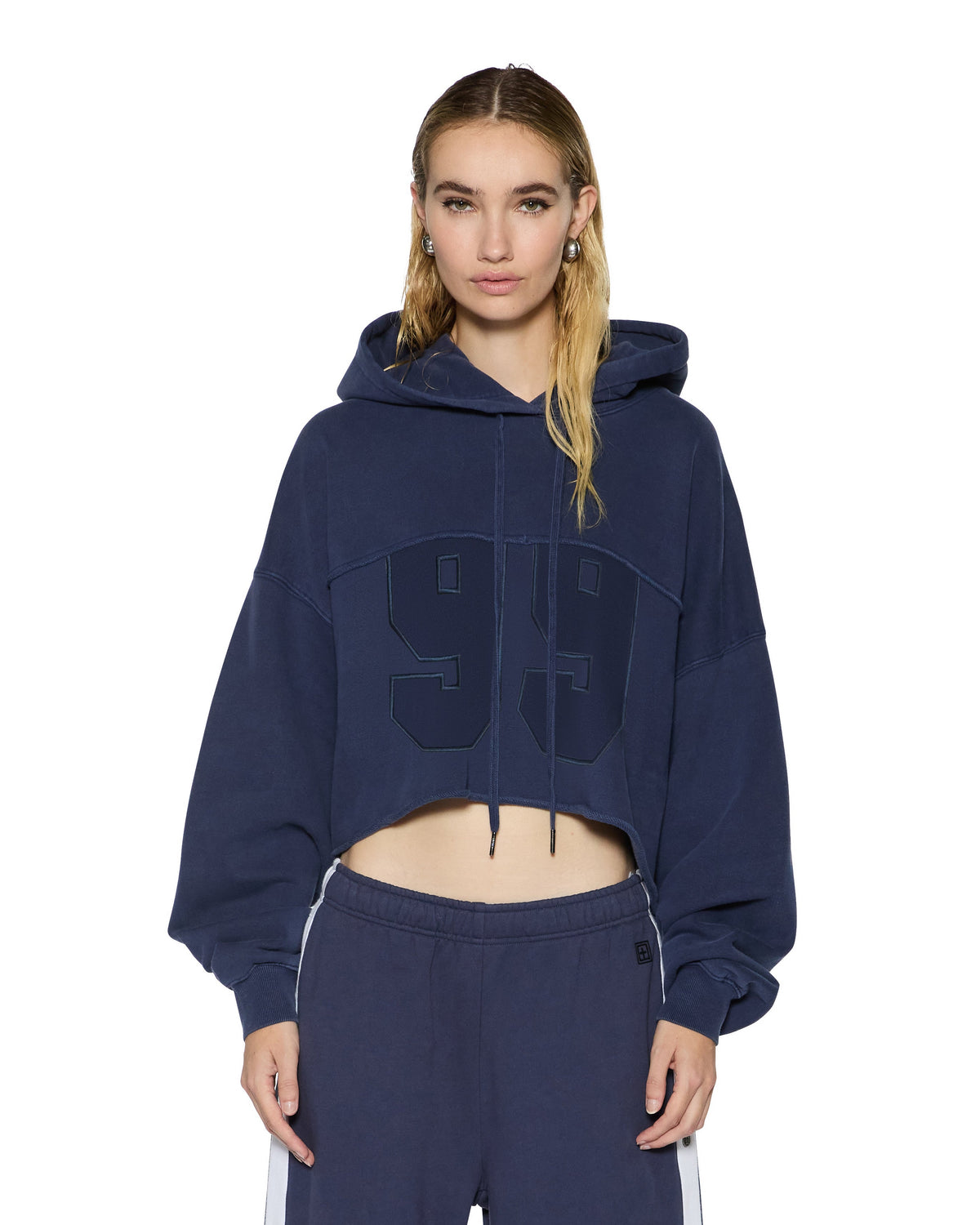 OH G HOODIE CROPPED INK BLUE