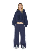 WOMENS OH G HOODIE CROPPED INK BLUE FLEECE