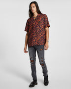 MENS FIRE RESORT SS SHIRT ORANGE SHIRTS