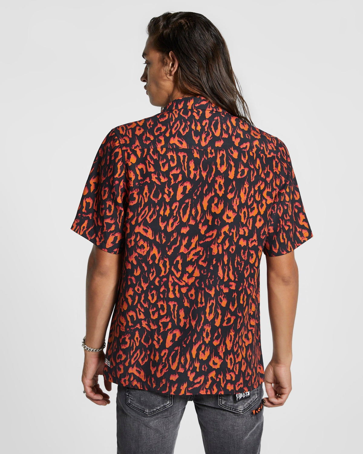 MENS FIRE RESORT SS SHIRT ORANGE SHIRTS