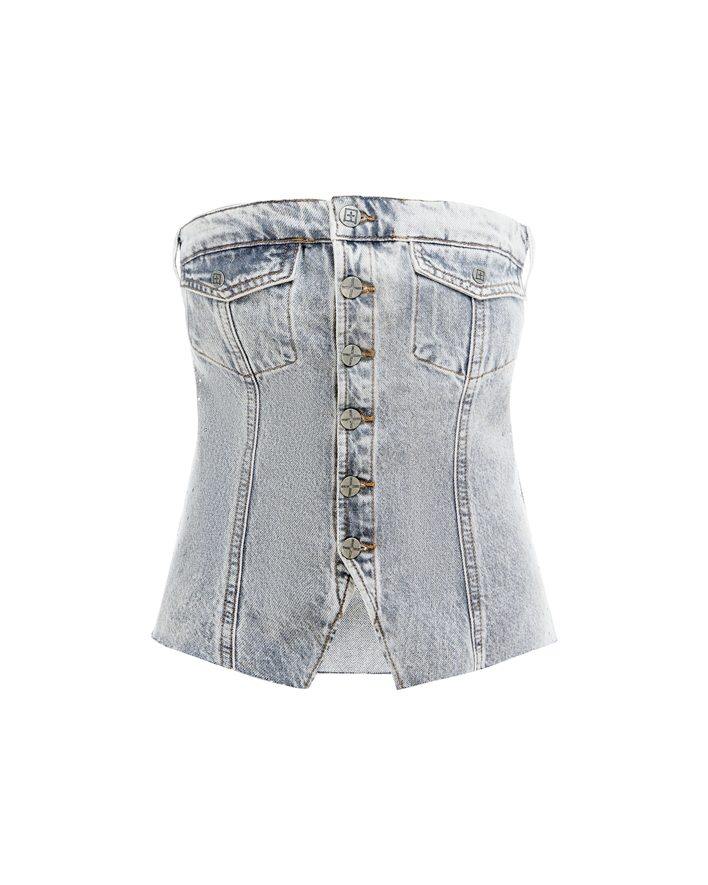 WOMENS RETRO BUSTIER DIME KRYSTAL FASHION TOPS
