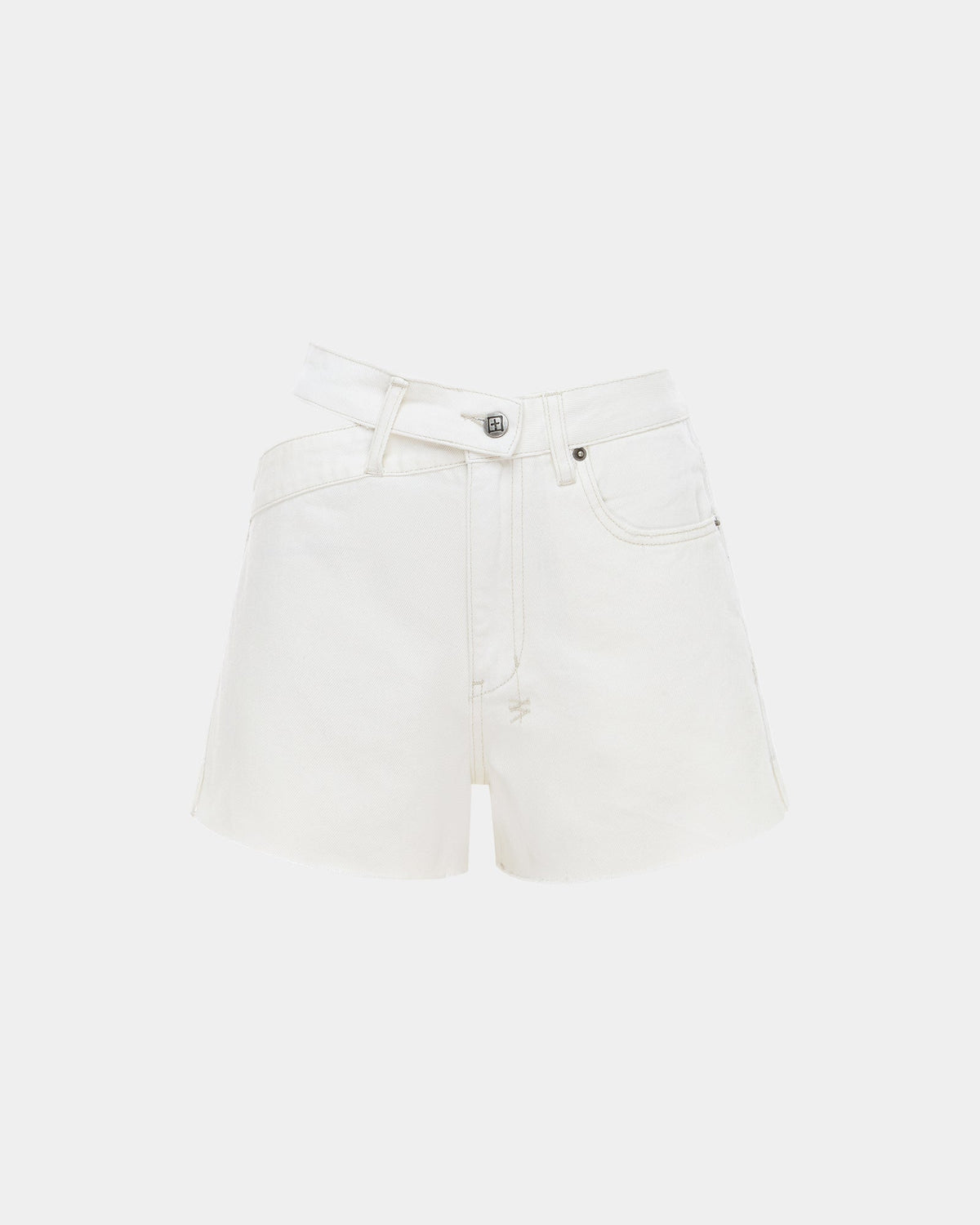 Womens Rise N Hi Short Dettached Halo Fitted Walkshorts - White