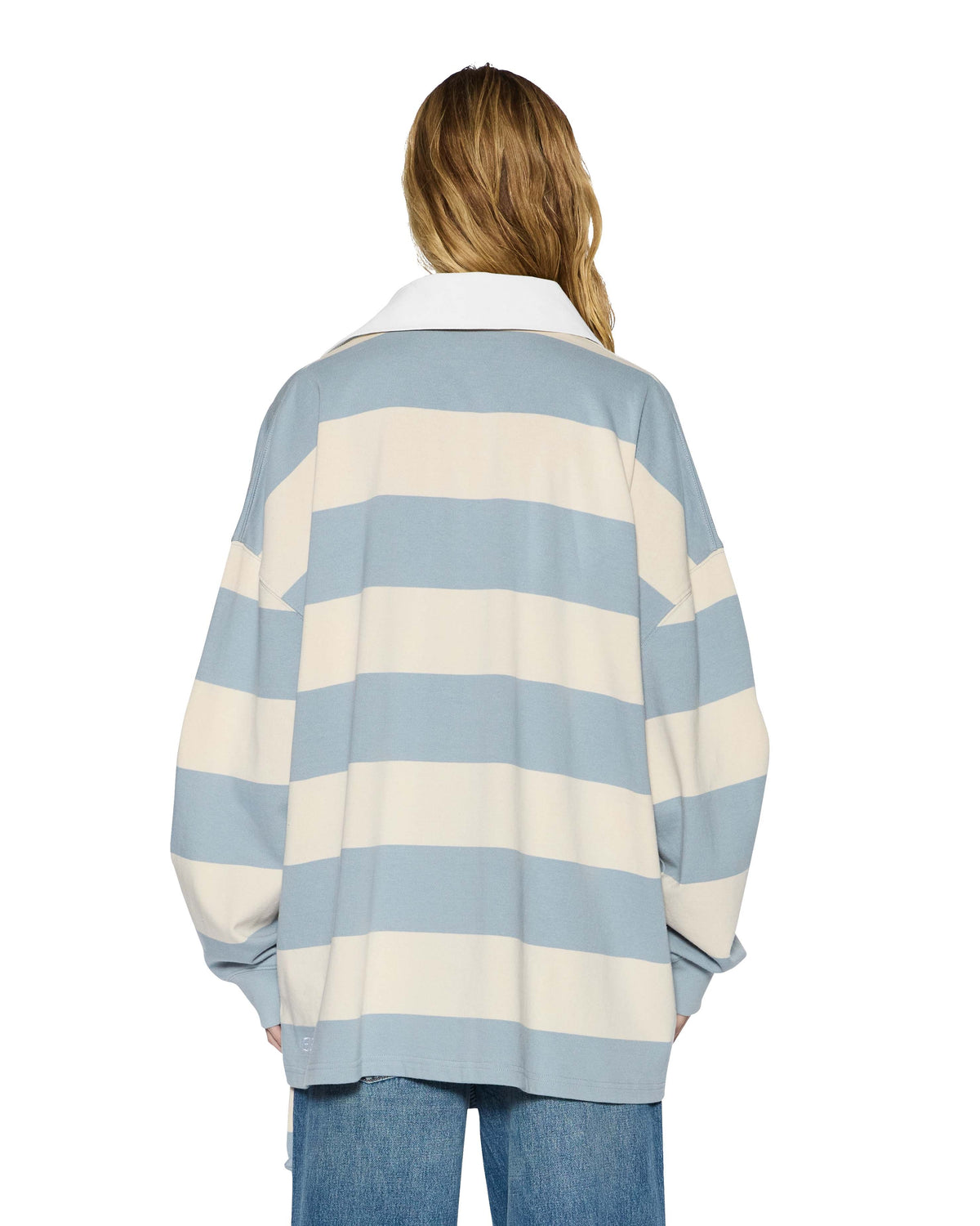 WOMENS RUGGED RUGBY JERSEY BLUE STEEL BONE TEES