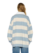 WOMENS RUGGED RUGBY JERSEY BLUE STEEL BONE TEES