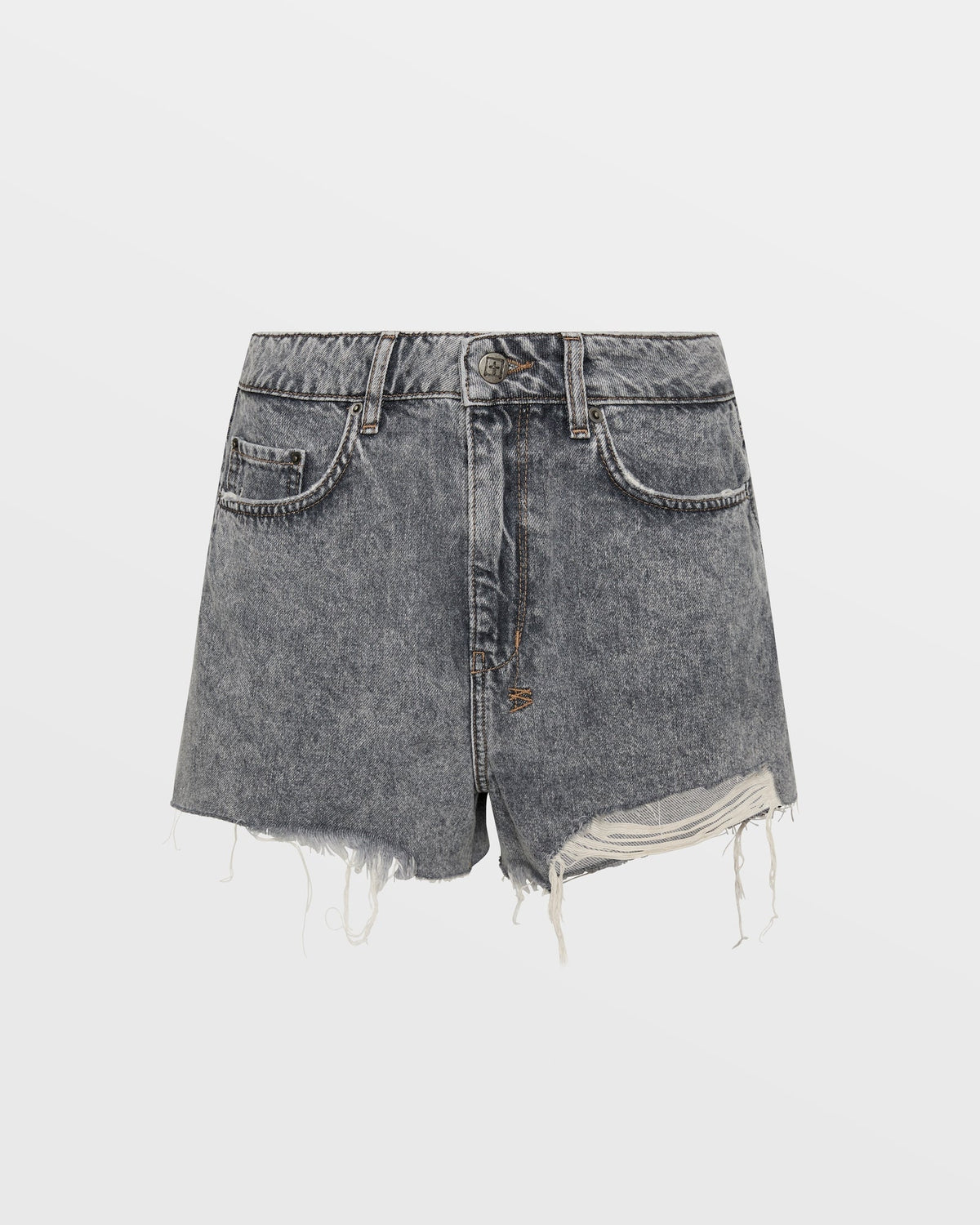Womens Rise N Hi Short Dime Exposed Fitted Walkshorts - Grey