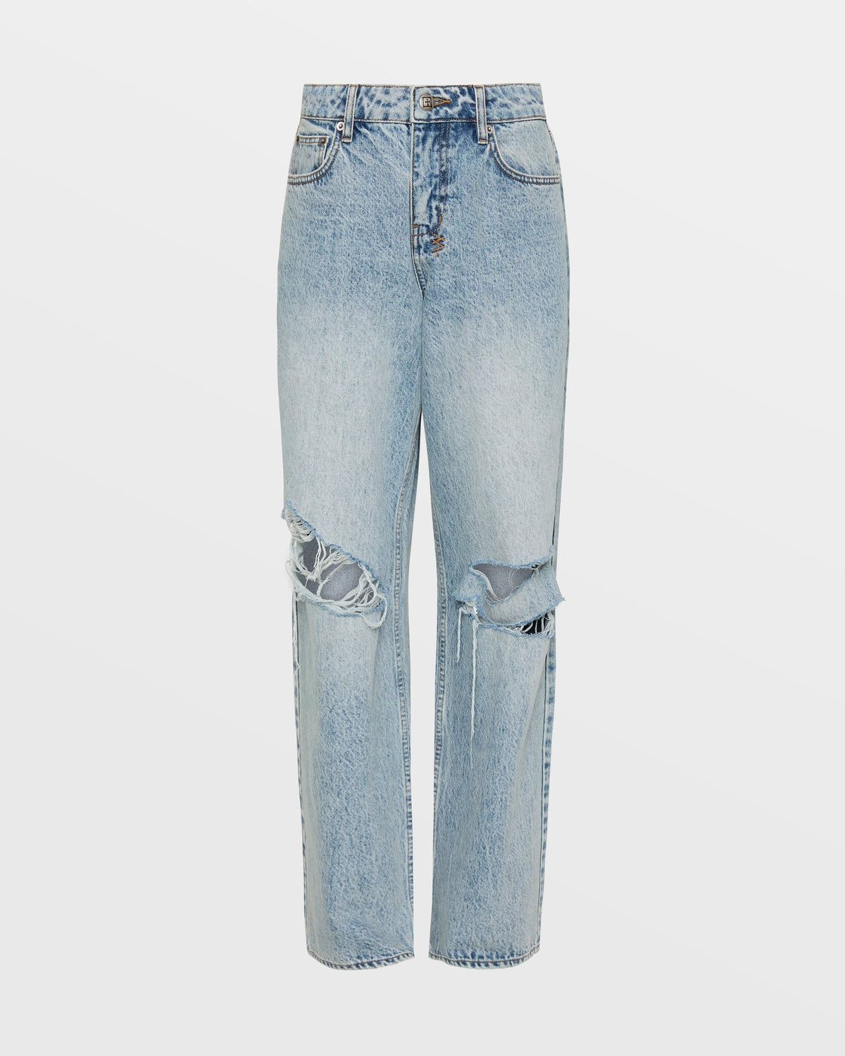 WOMENS LOW RIDER KARMA TRASHED DENIM JEANS