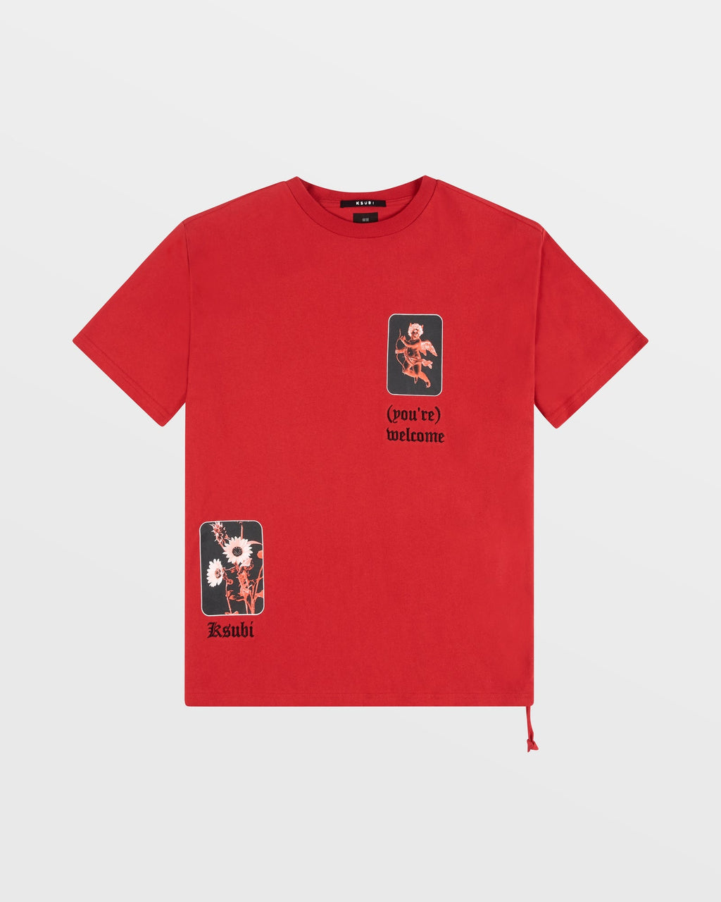 Mens Icons Biggie Ss Tee Crimson Oversized Tees - Red