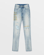 Mens Ksubi 23 Van Winkle Mid Blue Skinny Denim Jeans - Denim