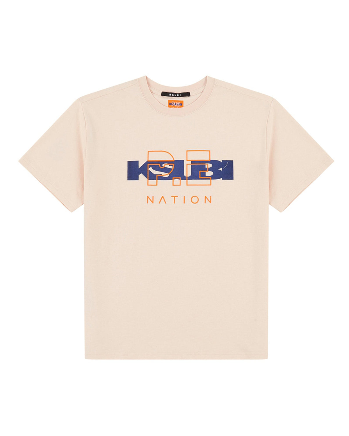 Womens Ksubi X P.e Nation Ss Tee Ecru Oversized Tees - White