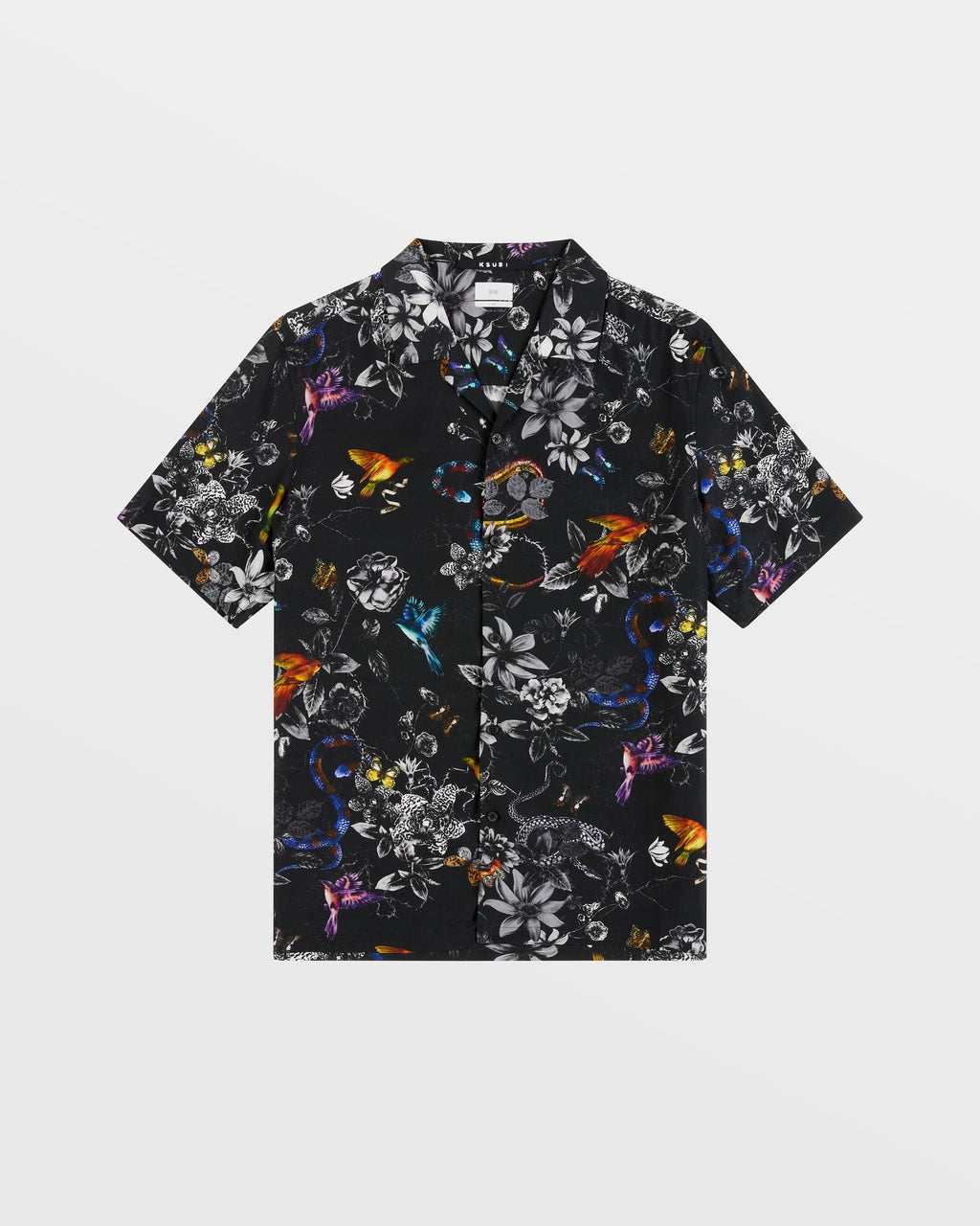 Mens Unearthly Resort Ss Shirt Black Regular Shirts - Black