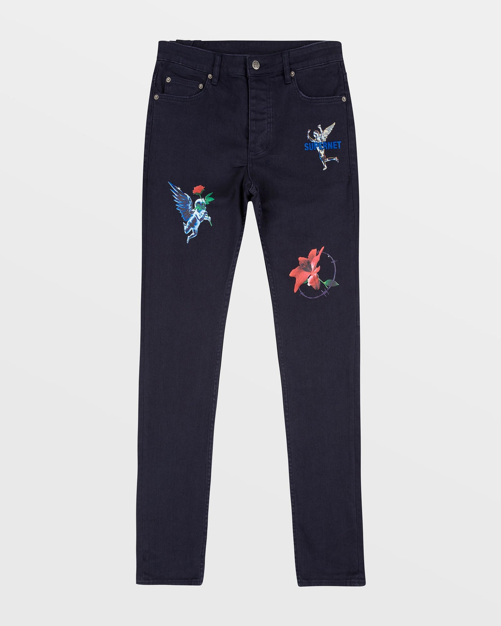 Mens Chitch Nft Navy Slim Denim Jeans - Denim