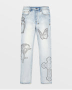 MENS CHITCH KUT OUT NIMBUS DENIM JEANS