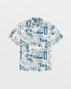 Mens Mash Up Resort Shirt White Regular Shirts - White