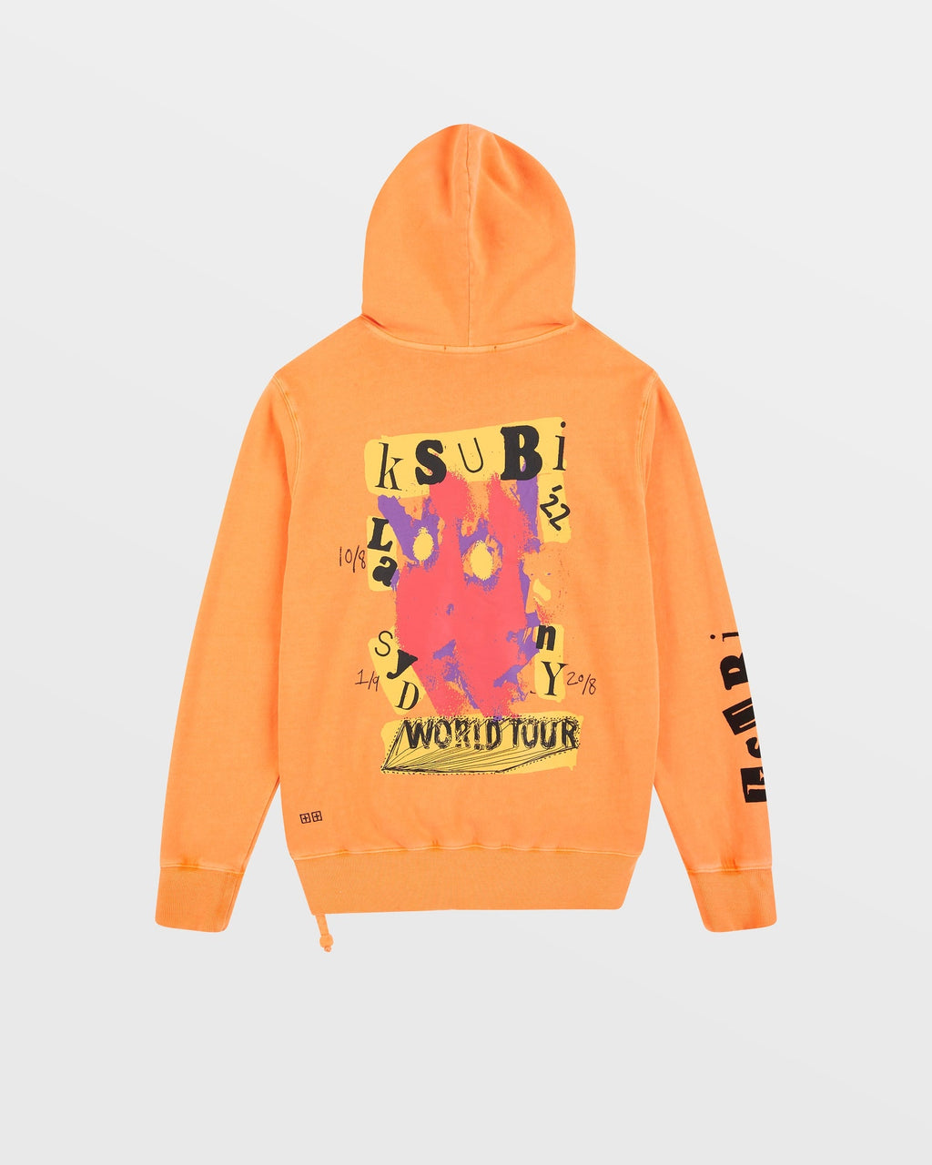 Mens Devil Kash Hoodie Ember Regular Fleece - Orange