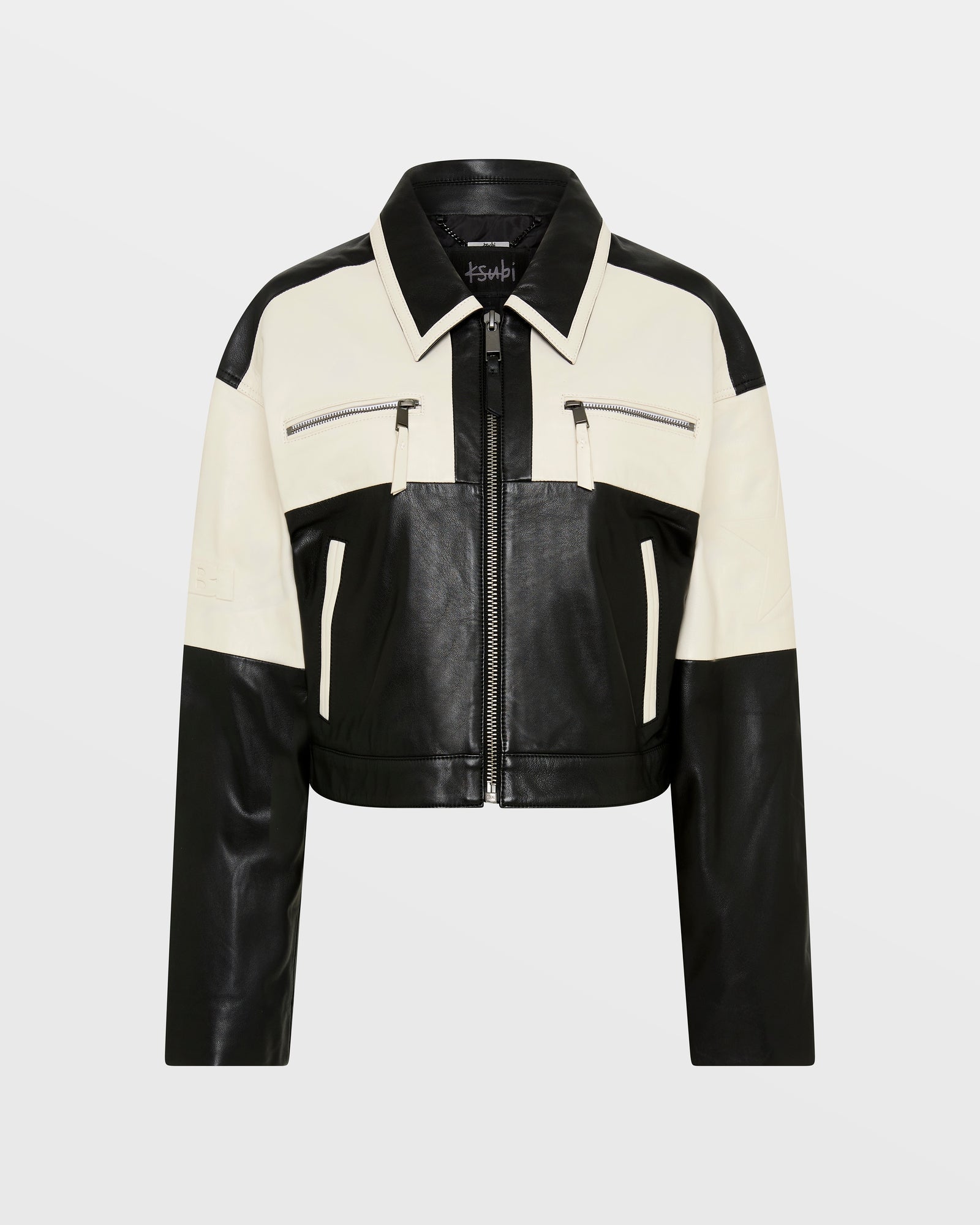 EMBLEM BOXY BIKER BLACK/WHITE