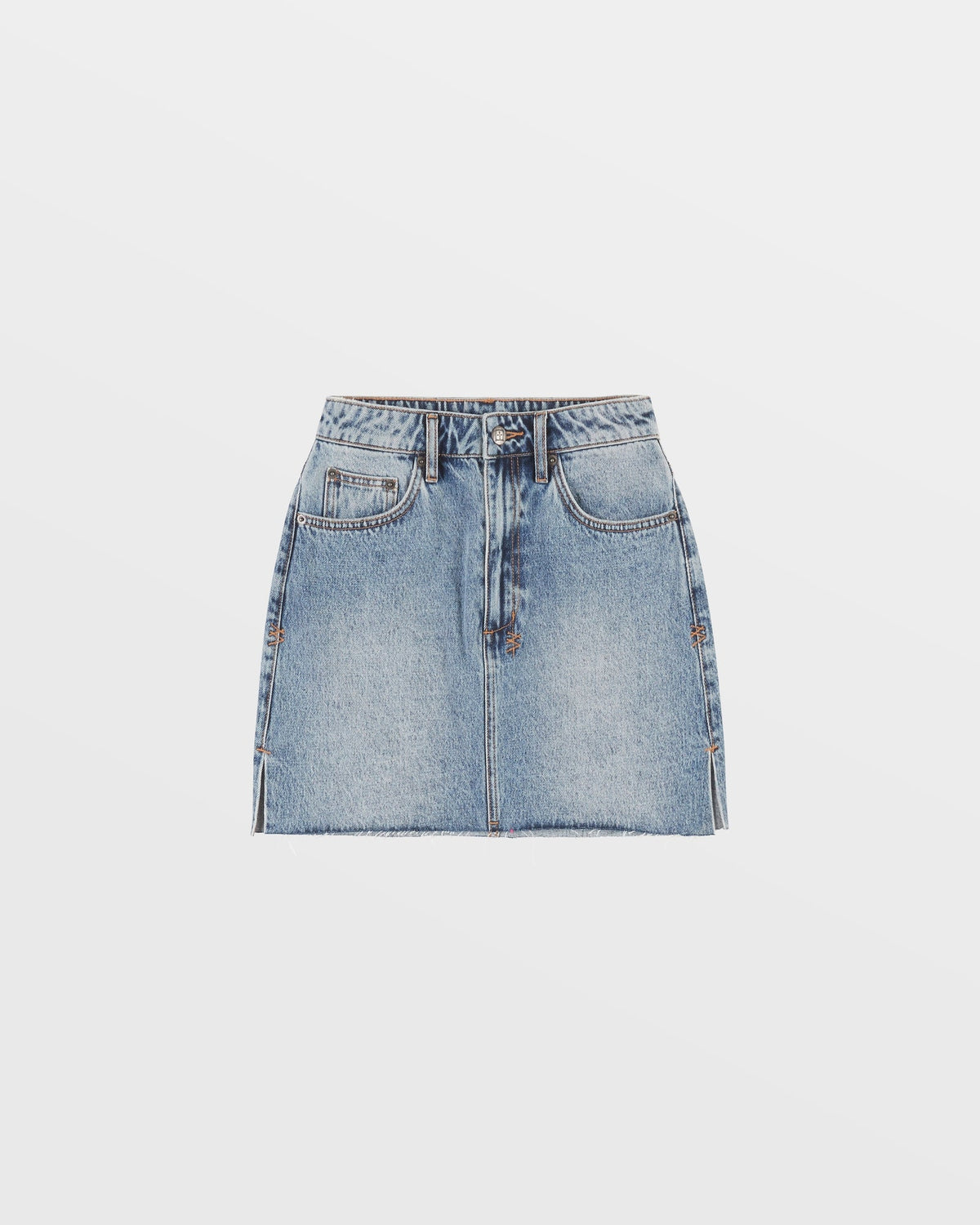 Womens Model Mini Haven Splits Slim Skirts - Denim
