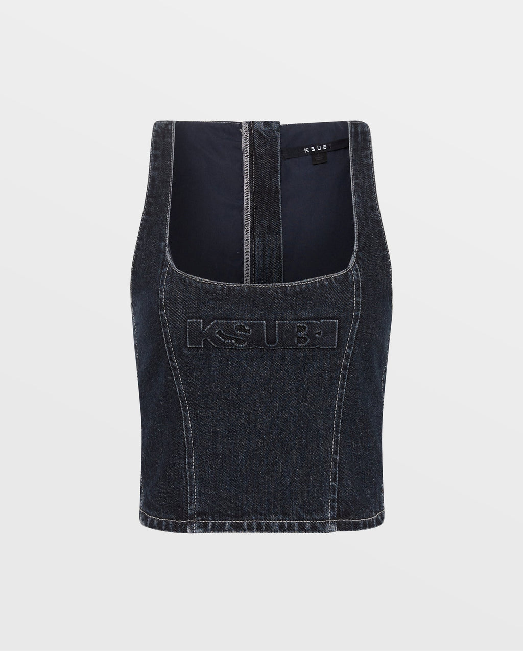 Womens Bustier Top Obscura Fitted Fashion Tops - Denim
