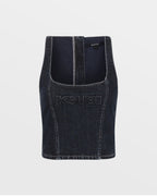 Womens Bustier Top Obscura Fitted Fashion Tops - Denim