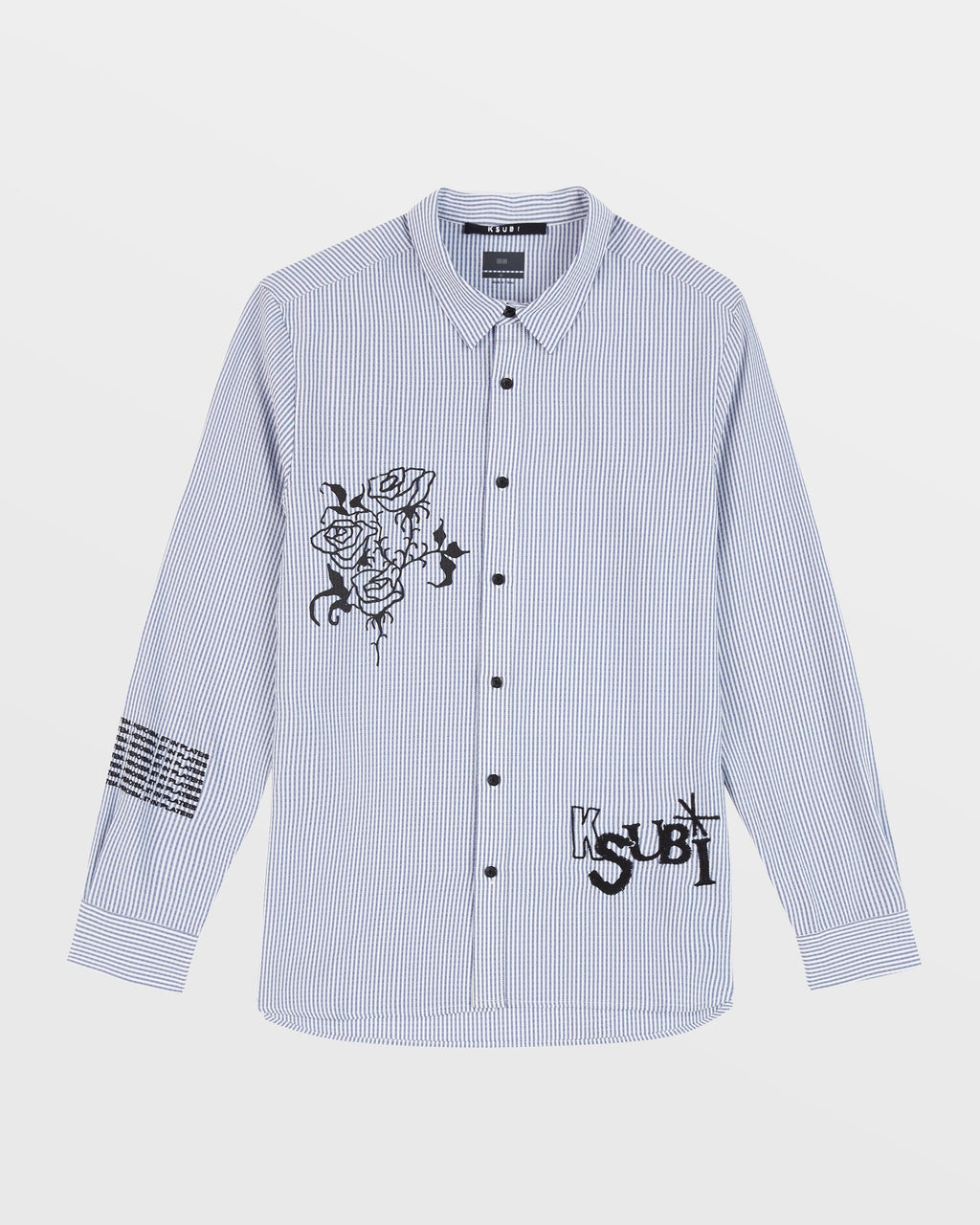 MENS ROSE VOLTAGE LS SHIRT BLUE STR SHIRTS