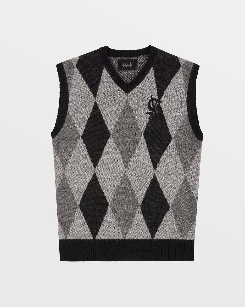 MENS OLD DOLLAR VEST GREY KNITWEAR