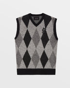 MENS OLD DOLLAR VEST GREY KNITWEAR