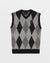 MENS  OLD DOLLAR VEST GREY REGULAR KNITWEAR