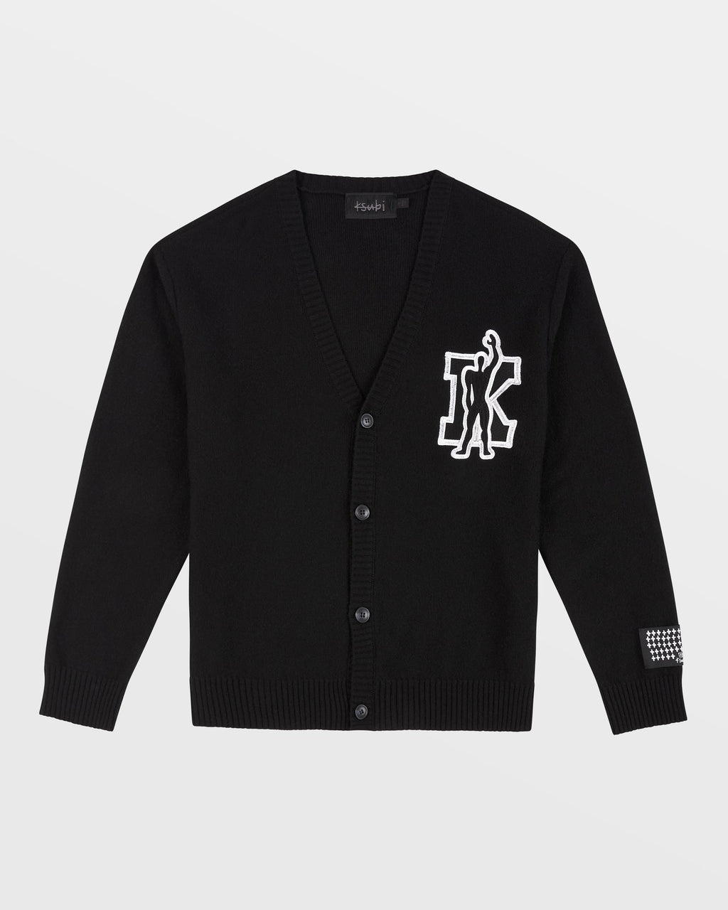 Mens K Man Cardigan Black Relaxed Knitwear - Black