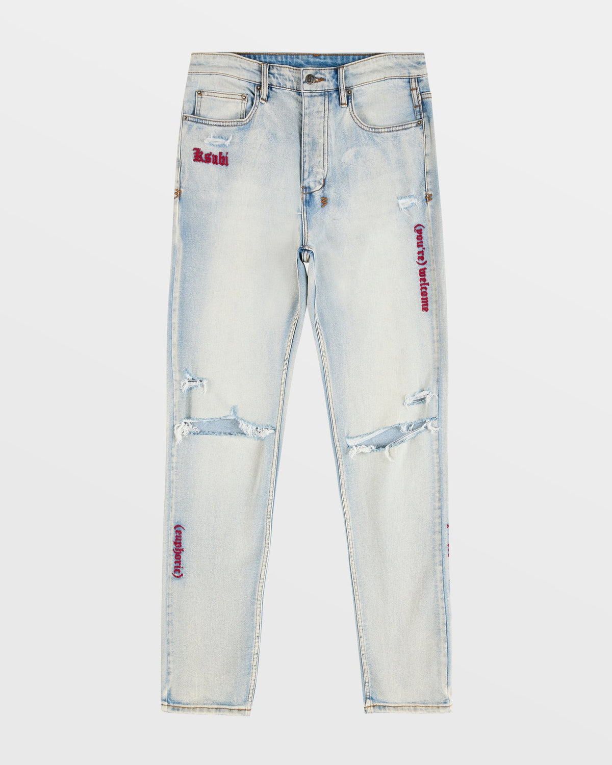 Mens Wolfgang Icons Tapered Denim Jeans - Denim