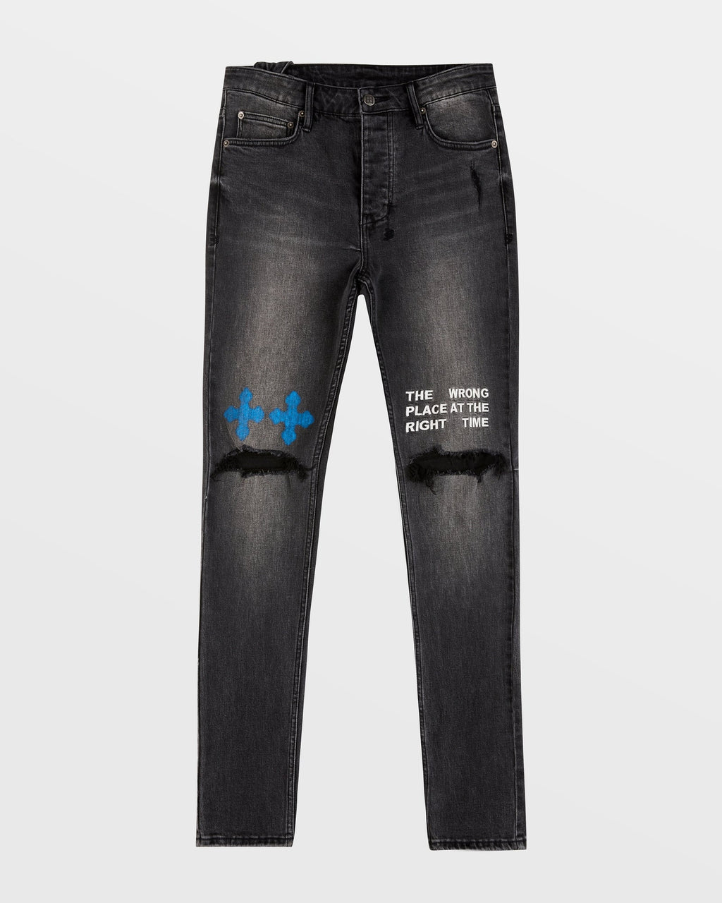 Mens Chitch Right Time Black Slim Denim Jeans - Black