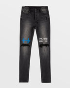Mens Chitch Right Time Black Slim Denim Jeans - Black