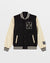 MENS  KING PATCH LETTERMAN BLACK REGULAR JACKETS