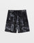 MENS  MASH UP BOARDSHORT BLACK REGULAR WALKSHORTS