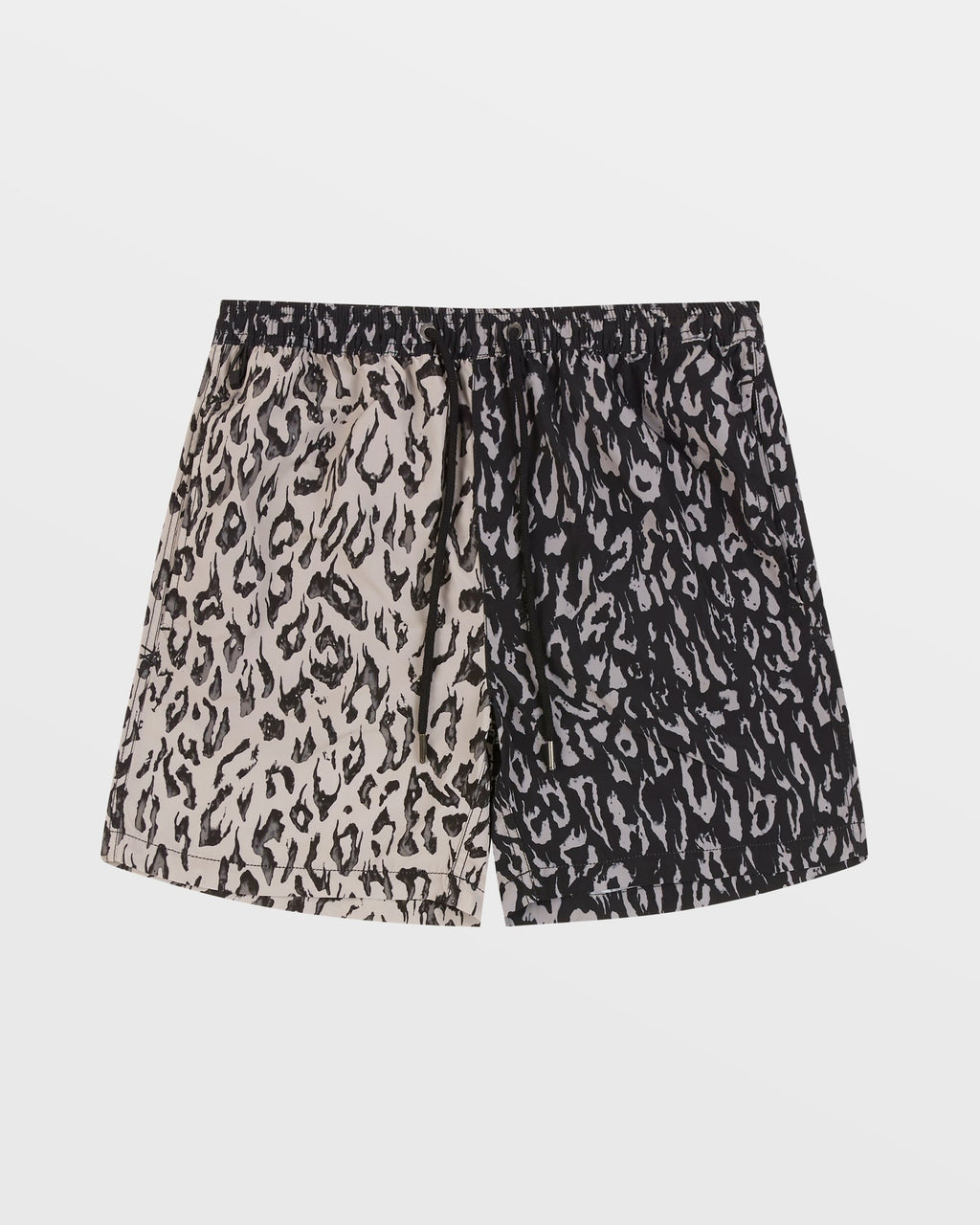 Mens Fire Boardshort 2 Tone Black Regular Walkshorts - Black