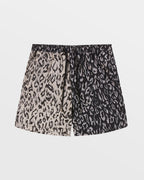 Mens Fire Boardshort 2 Tone Black Regular Walkshorts - Black