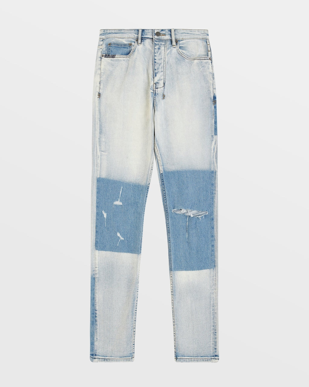 Mens Wolfgang 2 Tone Tapered Denim Jeans - Denim