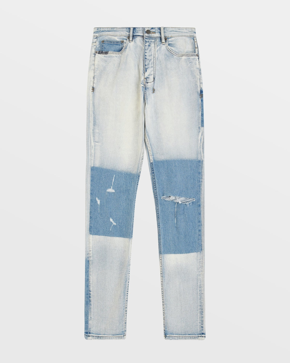 Mens Wolfgang 2 Tone Tapered Denim Jeans - Denim
