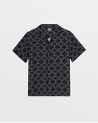 Mens Kult Resort Ss Shirt Black Regular Shirts - Black
