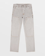 Mens Operator Pant Grey Straight Tapered Denim Jeans - Grey
