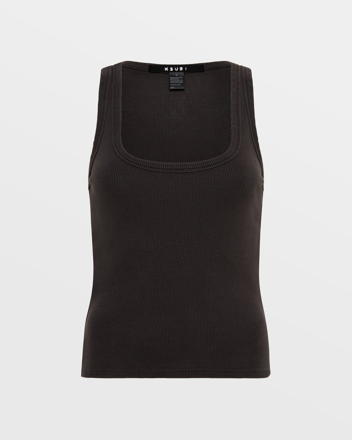 WOMENS 3X4 ORIGIN TANK WASHED BLACK TEES