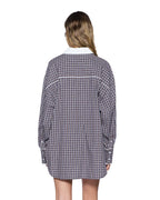 WOMENS ASTRA LS SHIRT WHITE PLAID SHIRTS