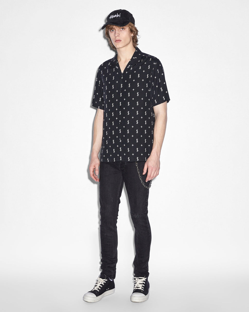 Mens Allstar Resort Ss Shirt Black Regular Shirts - Black