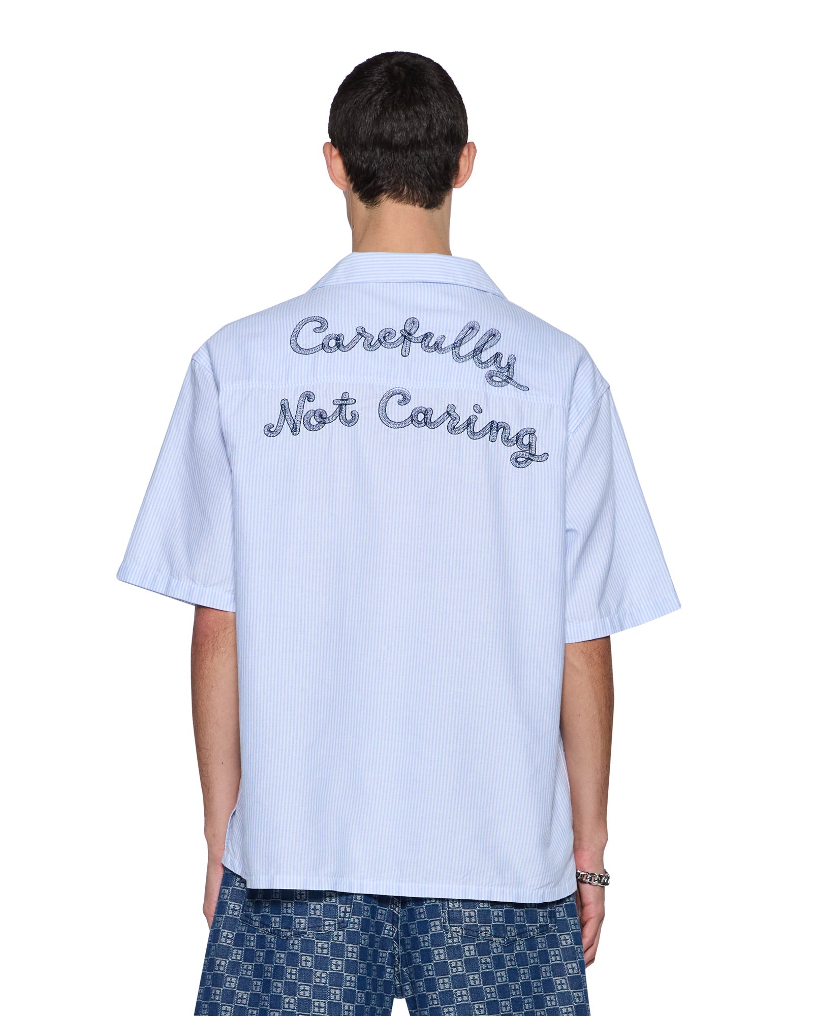 MENS CARING DINER SS SHIRT TRU STRIPE REGULAR SHIRTS