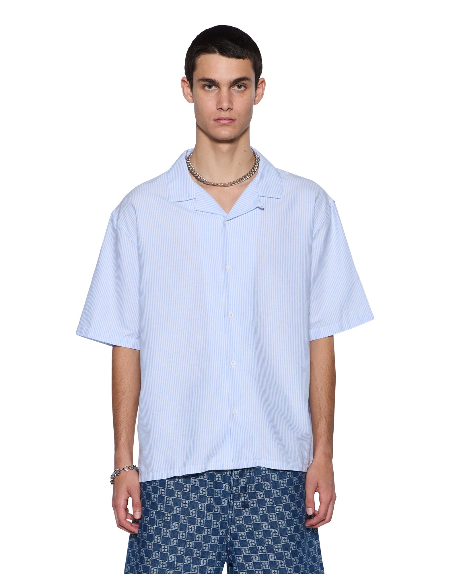 MENS CARING DINER SS SHIRT TRU STRIPE REGULAR SHIRTS