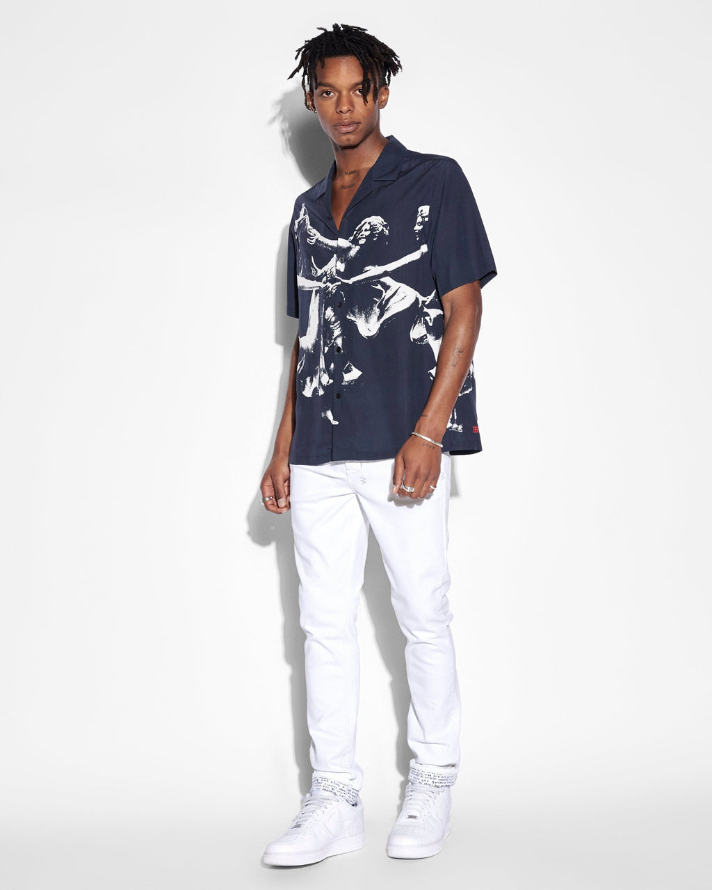 Mens Dancers Resort Ss Shirt Black Regular Shirts - Black